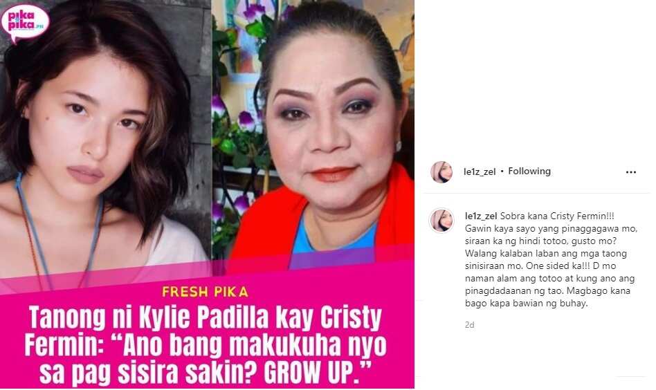 Nanay ni Kylie Padilla, rumesbak kay Cristy Fermin at sa source nito