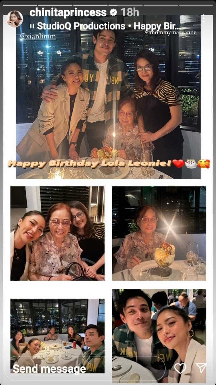 Kim Chiu joins celebration of Xian Lim's grandmom's 88th birthday