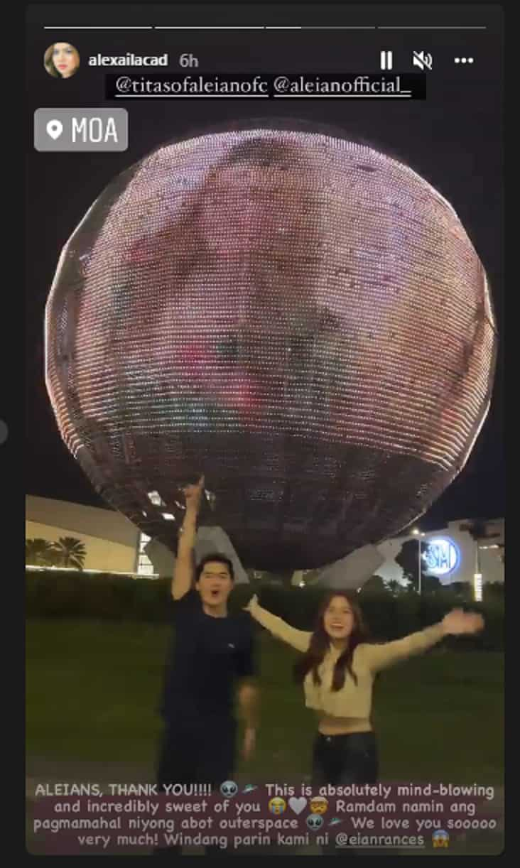 Alexa Ilacad at Eian Rances, nagpasalamat sa bonggang pa-tribute ng kanilang fans sa MOA Globe