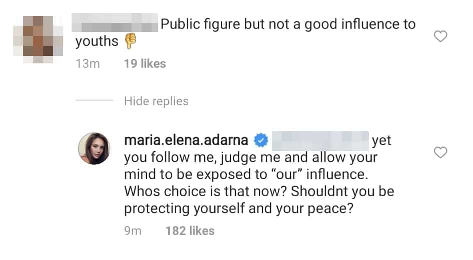 Ellen Adarna slams basher who told her she's not a good influence to the youth