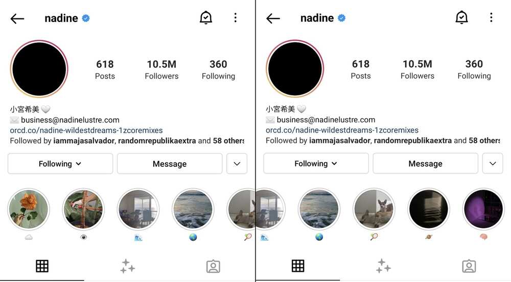 Nadine Lustre, binura na ang kanyang Instagram highlights tungkol kay James Reid