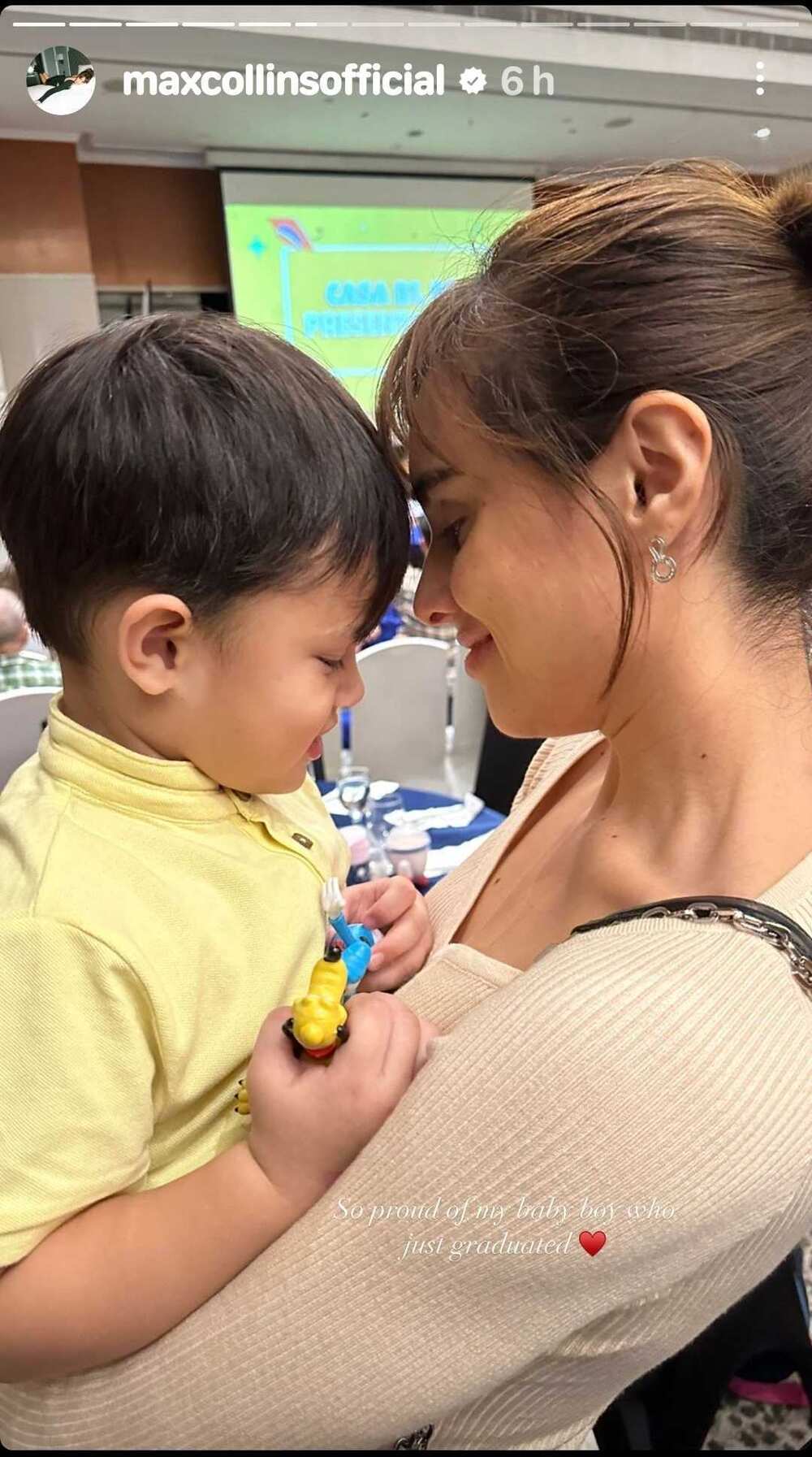 Max Collins at Pancho Magno, kapwa spotted sa moving up day ni baby Skye