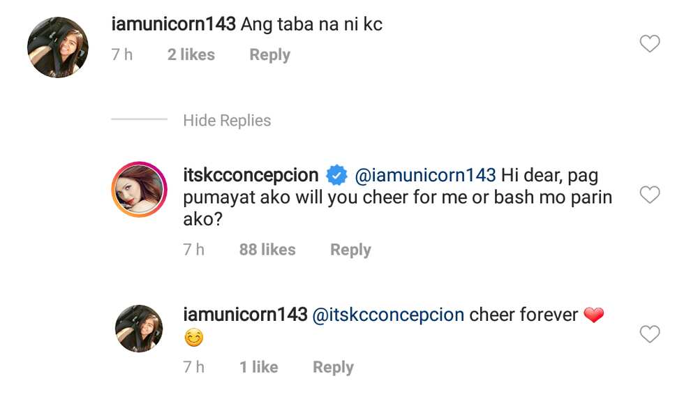 KC Concepcion shuts down body shamer who told her she gained weight