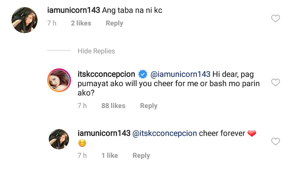 KC Concepcion shuts down body shamer who told her she gained weight