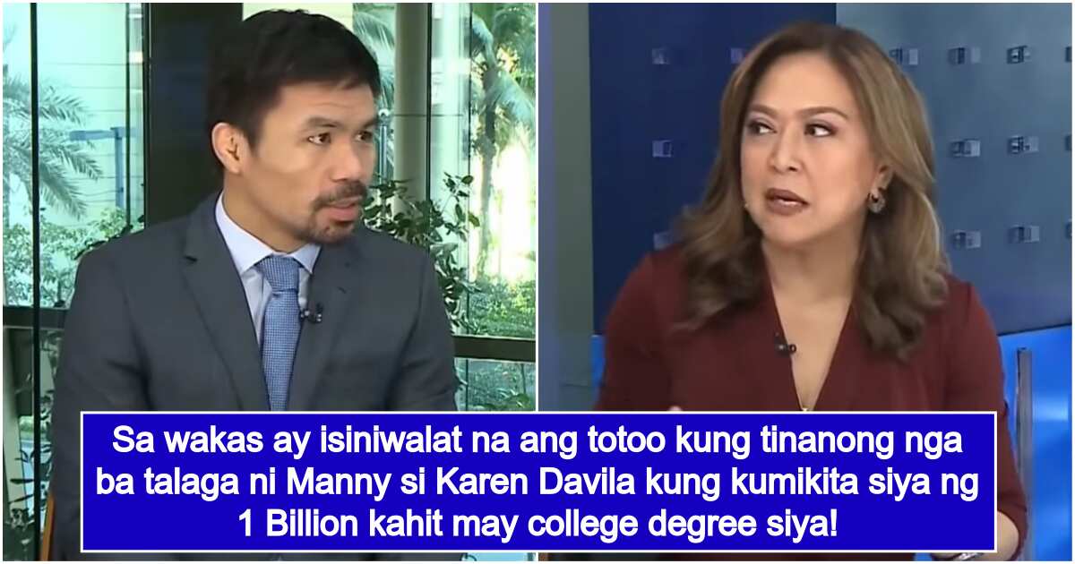 Fact check: Did Manny Pacquiao belittle the earnings of Karen Davila as ...