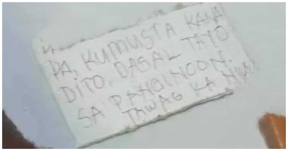 COVID patient, naluha sa sulat na padala ng anak na binasa sa kanya ng pari