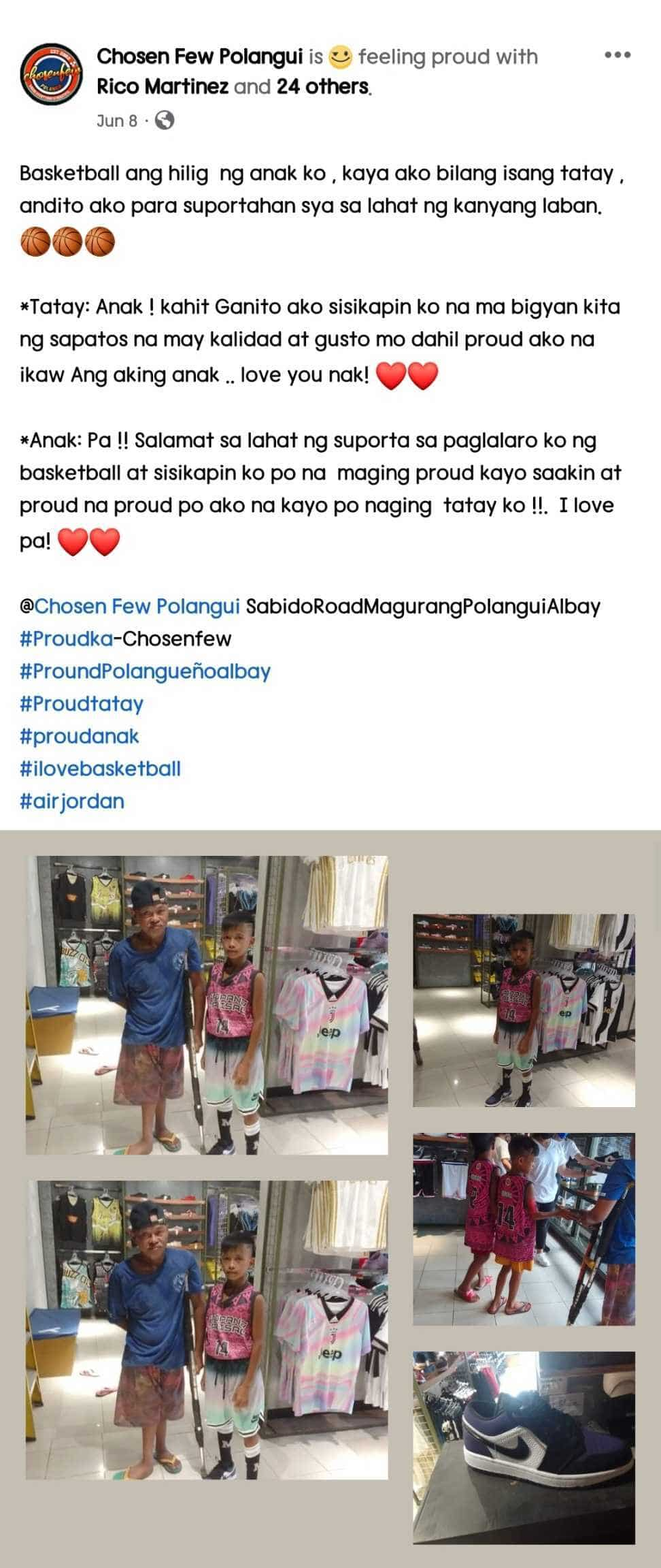 Ama na may kapansanan, sinikap na mabilan ng sapatos ang anak para sa basketball