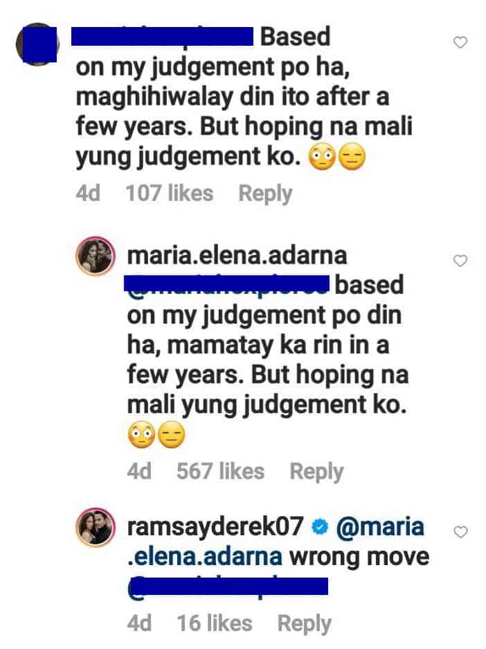 Ellen Adarna, Derek Ramsay hit back at basher’s “maghihiwalay din ito” comment