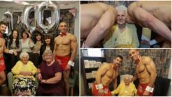 Gogo's saucy birthday: Grandma celebrates centenary with male dancers