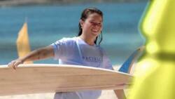 Andi Eigenmann joins her first local surfing competition; thanks Philmar Alipayo