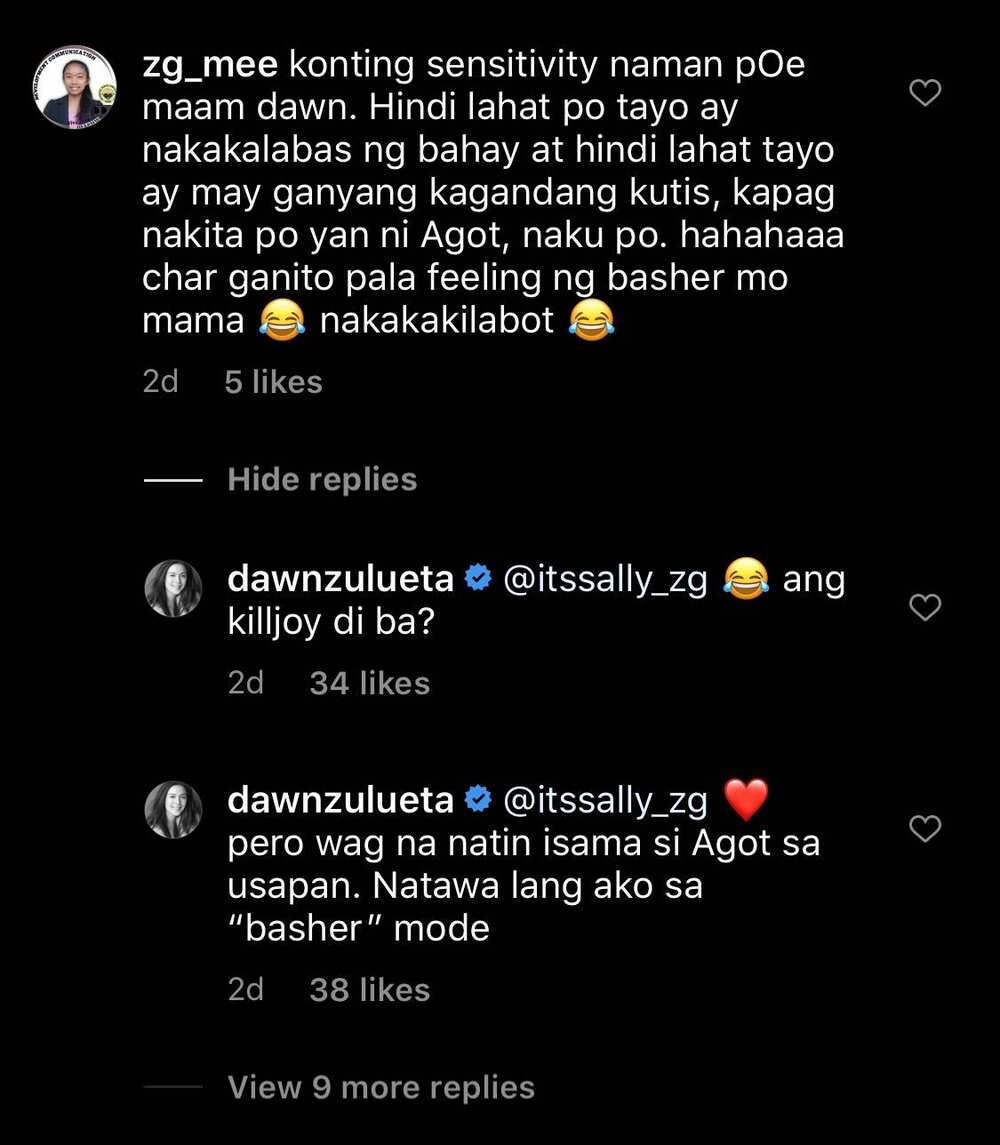 Dawn Zulueta claps back at netizen who mentioned Agot Isidro on her bike photo
