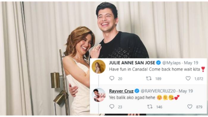 Julie Anne San Jose and Rayver Cruz's sweet conversation online gains reactions