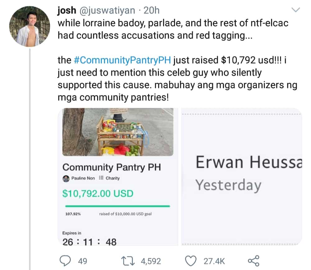 Erwan Heussaff donates $2,000 to Maginhawa community pantry fund drive amid red-tagging issues