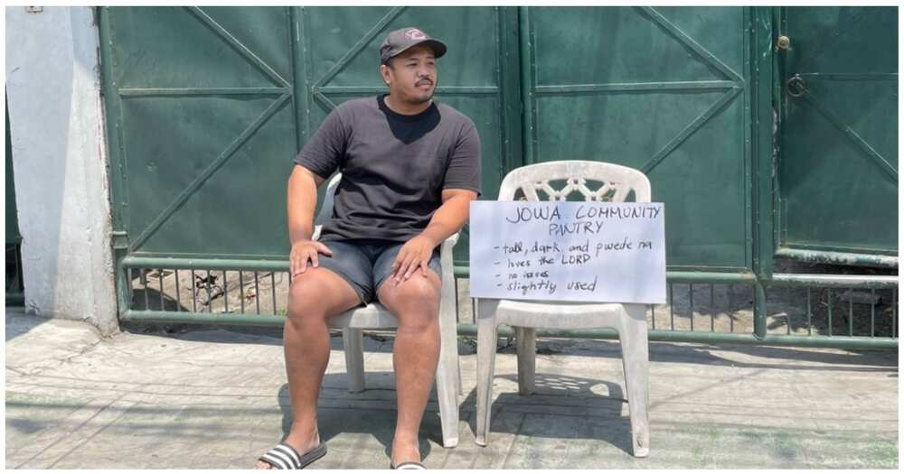 Jowa community pantry ng isang lalaki, kinagiliwan ng netizens