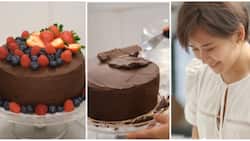 Matteo Guidicelli proudly shows off delectable chocolate cake baked by wife Sarah Geronimo