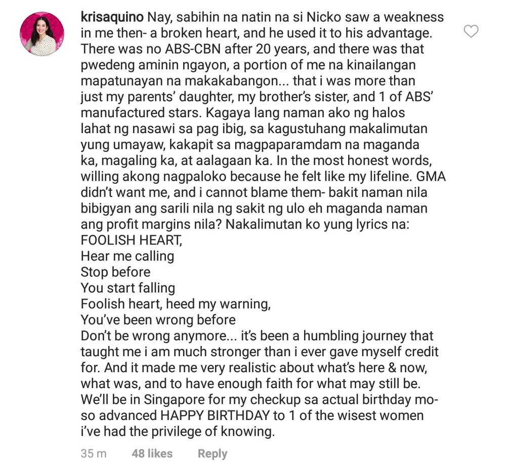 Kris Aquino reveals why GMA did not hire her after she left ABS-CBN