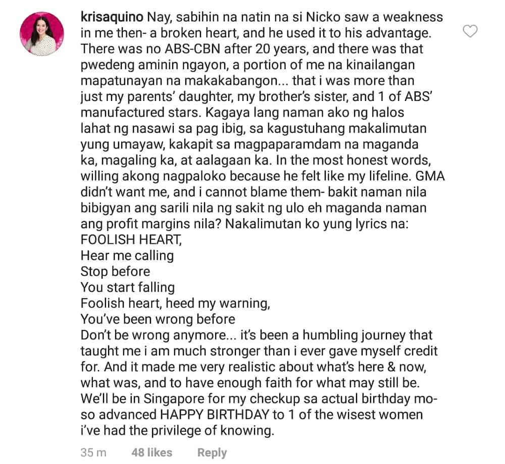 Kris Aquino reveals why GMA did not hire her after she left ABS-CBN