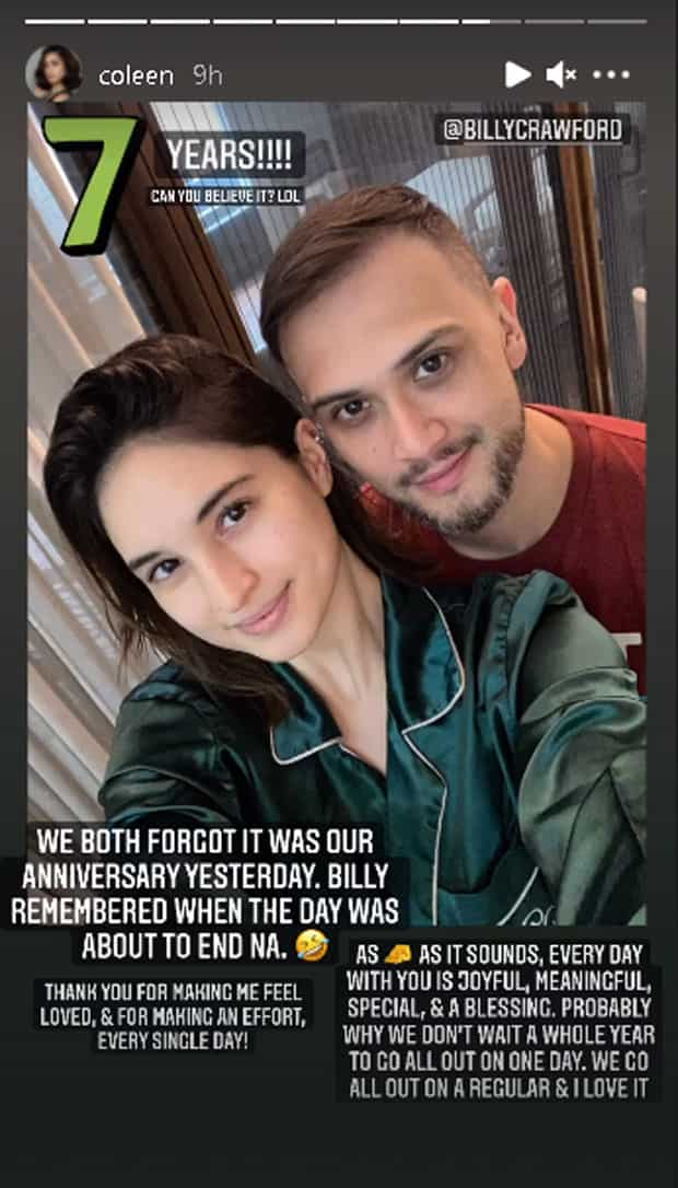 Coleen Garcia, Billy Crawford, nakalimutan ang 7th anniversary nila