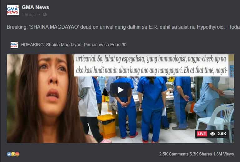 Fact check: Shaina Magdayao passed away due to hypothyroidism