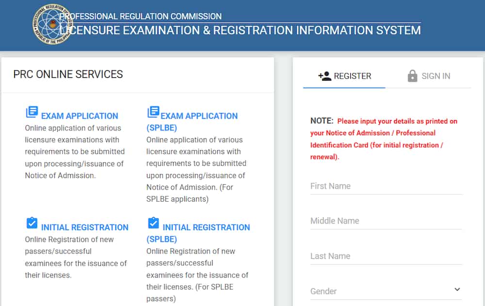 PRC LERIS registration