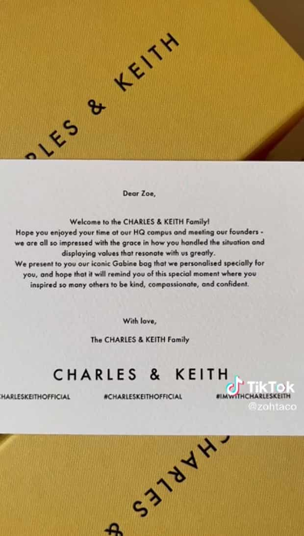 Viral Pinay teenager receives customized Charles & Keith bags