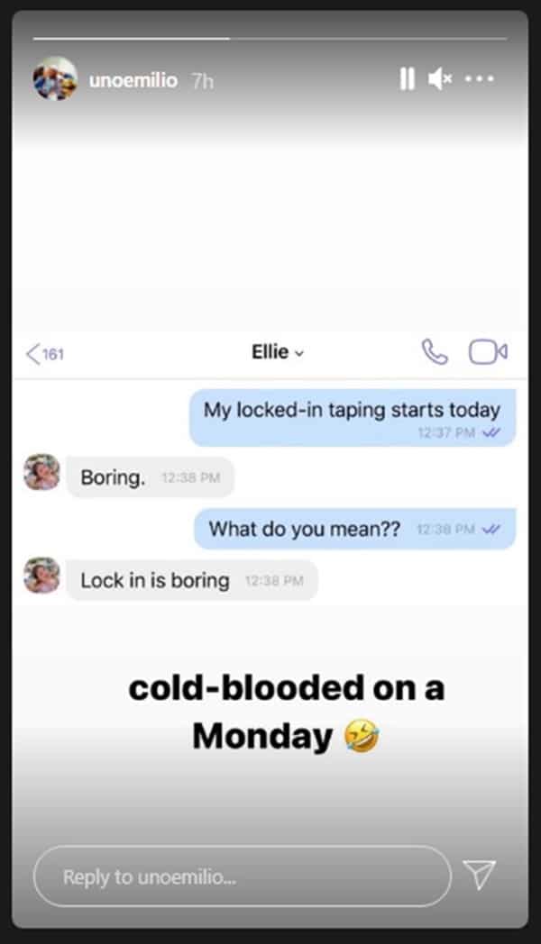 Jake Ejercito shares hilarious text conversation with Ellie over his lock-in taping