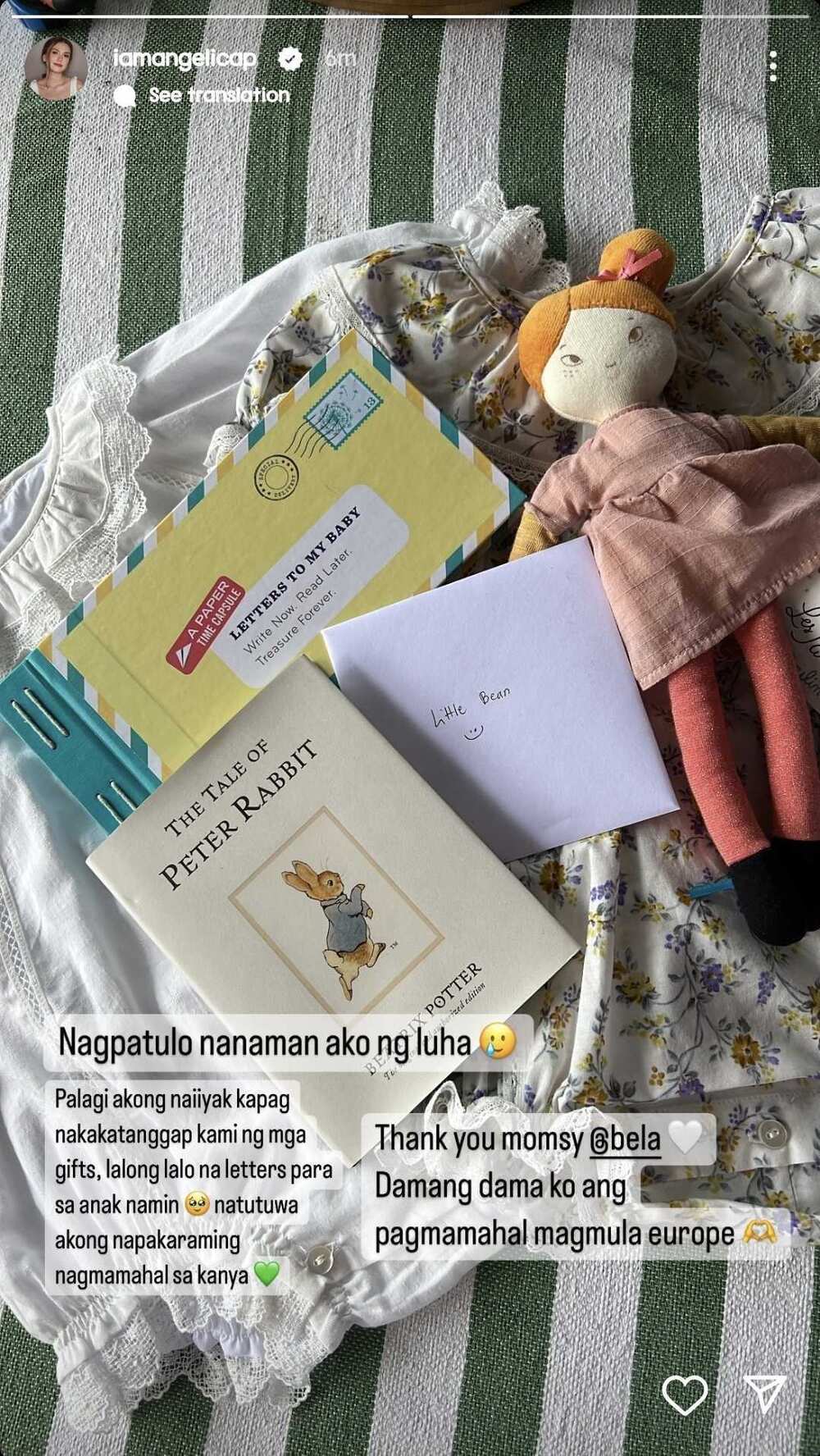 Angelica Panganiban, naiyak sa pinadalang regalo ni Bela Padilla para sa kanyang anak