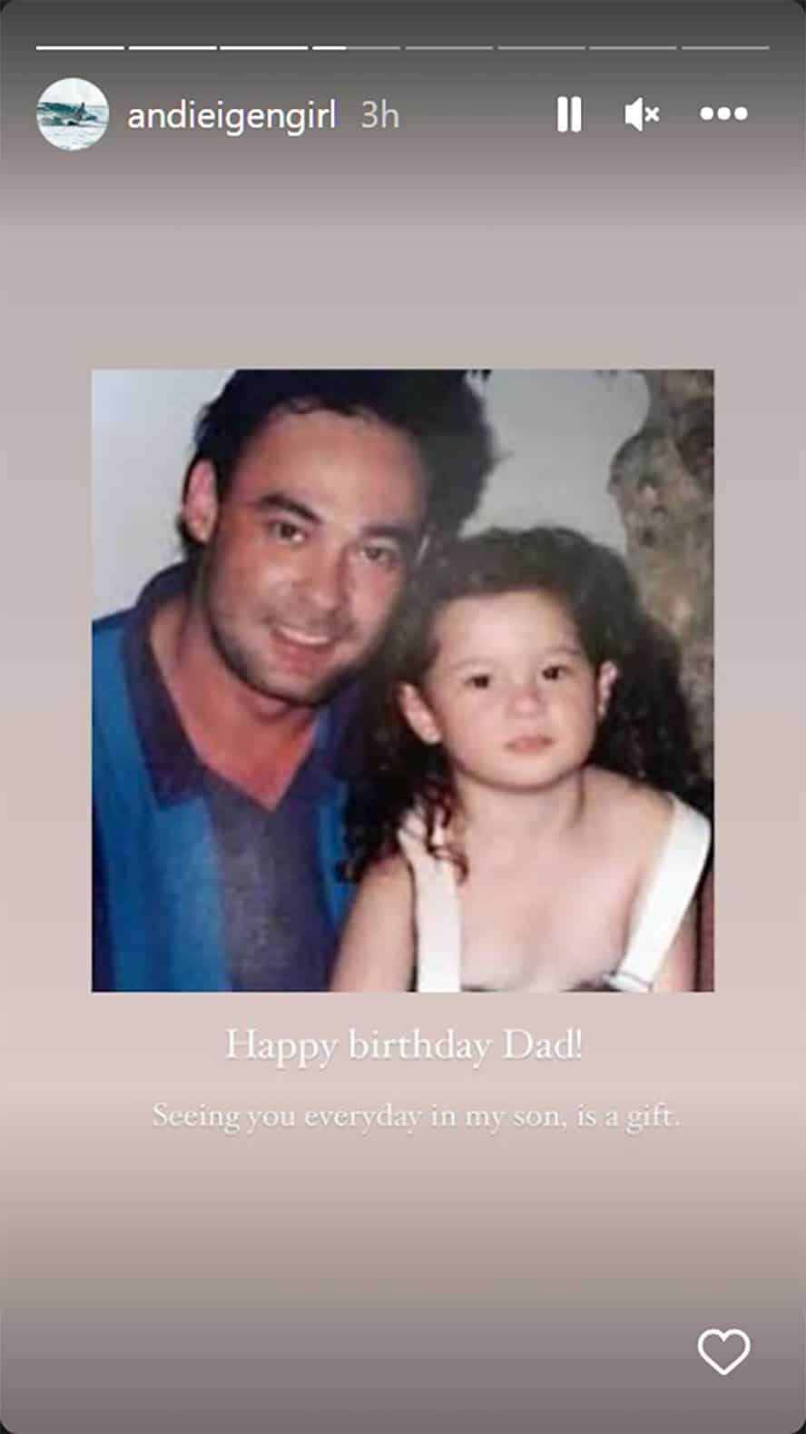 Andi Eigenmann, nag-post ng maikli, ngunit madamdaming b-day greeting para sa namayapang ama