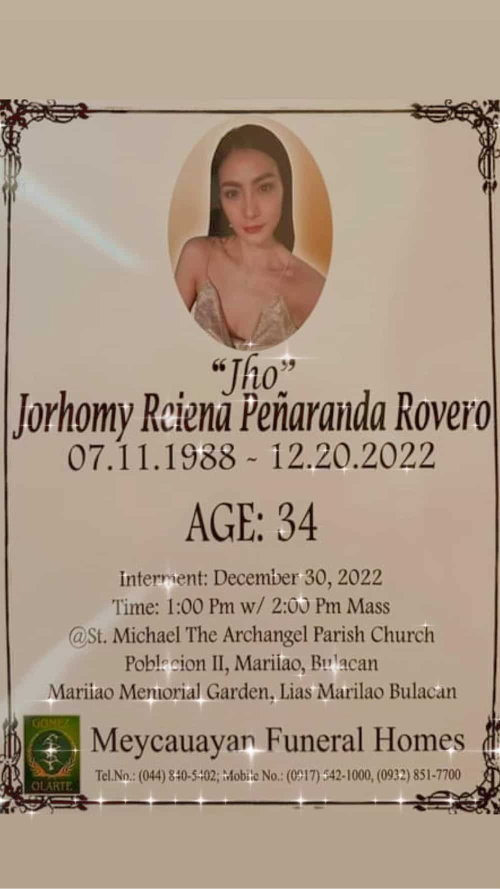 Jorhomy “Jho” Rovero, naihatid na sa kanyang huling hantungan