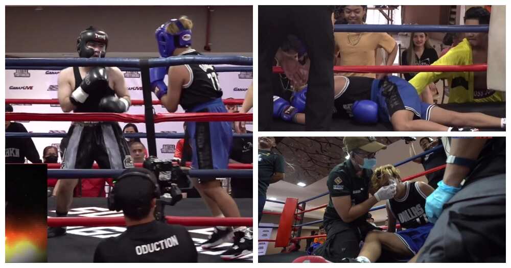 Christian Merck Grey knocks out Xander Arizala in boxing match (Makagago Wazzup Man YouTube Channel)