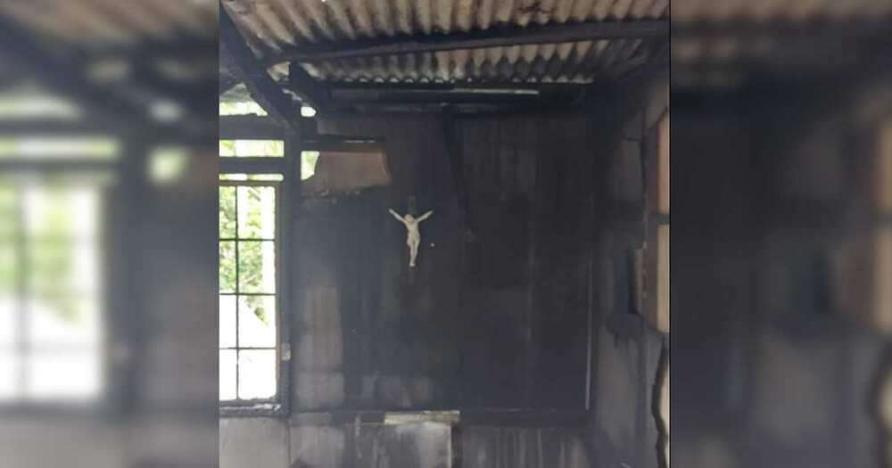 Hindi nasunog! Photos of preserved images of saints despite burned down house go viral