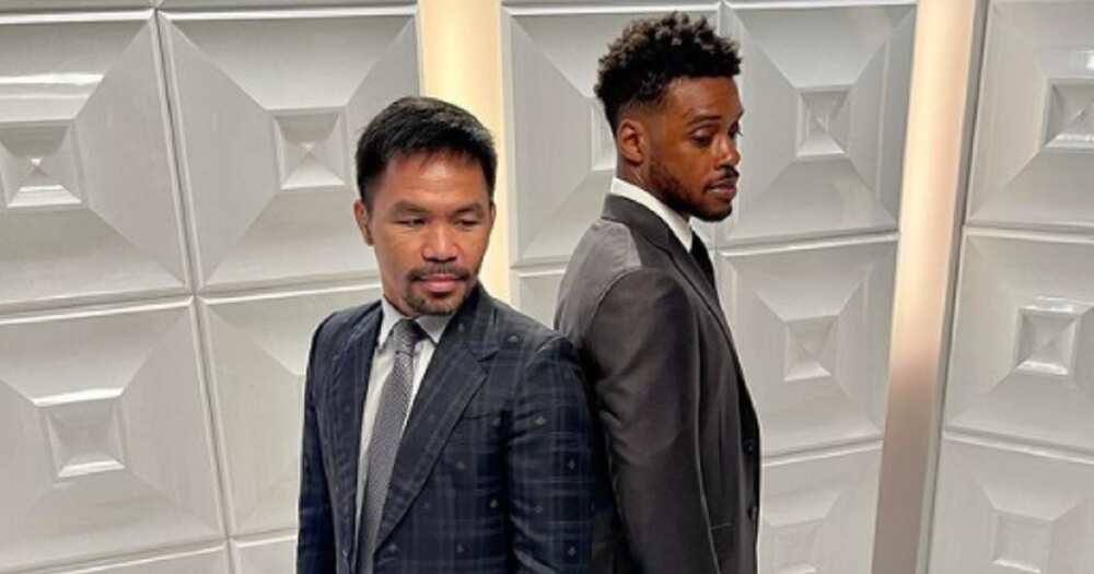 Manny Pacquiao, naka-harap na ang matangkad na kalaban na si Errol Spence