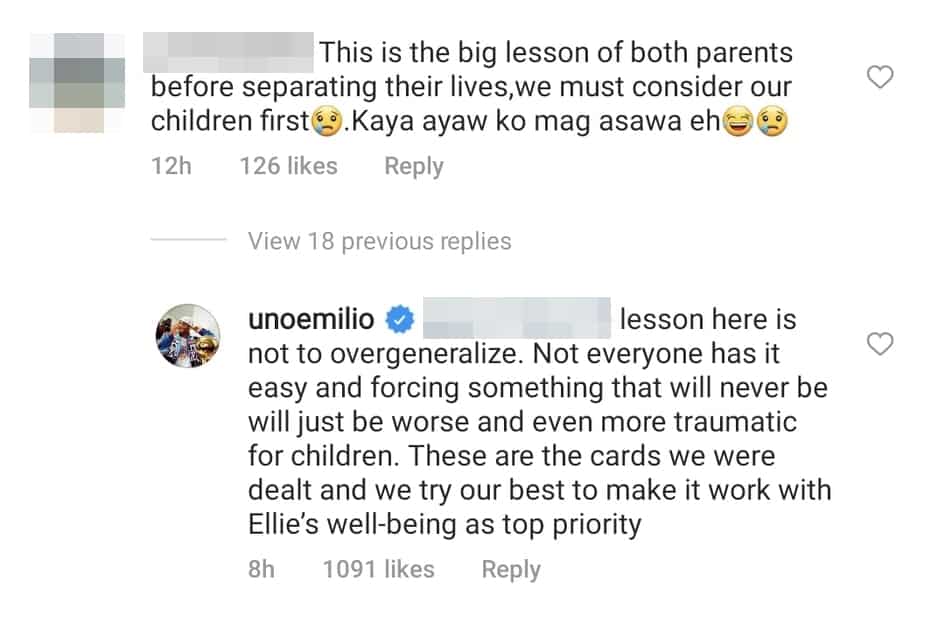 Jake Ejercito tells netizen "not to overgeneralize" on parents who have separated