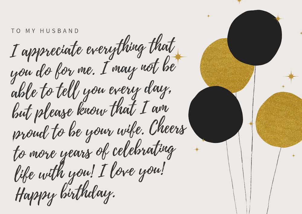 A simple wish from my heart, Husband Birthday Message