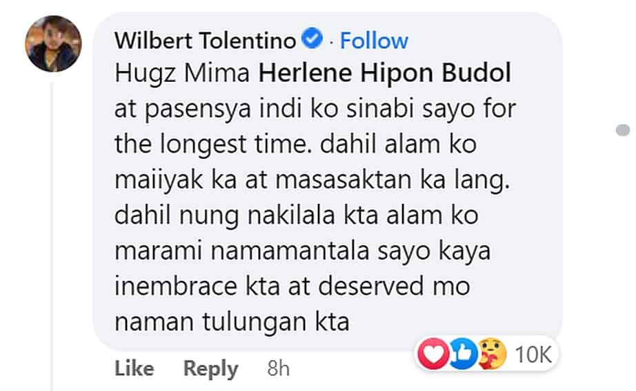 Wilbert Tolentino, nag-sorry kay Herlene Budol: "Alam ko maiiyak ka"