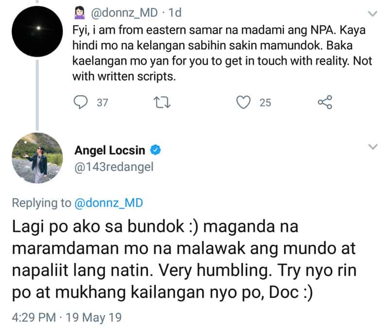 Pinoy doktor na nasa ibang bansa, minaliit mga personal na paniniwala ni Angel Locsin