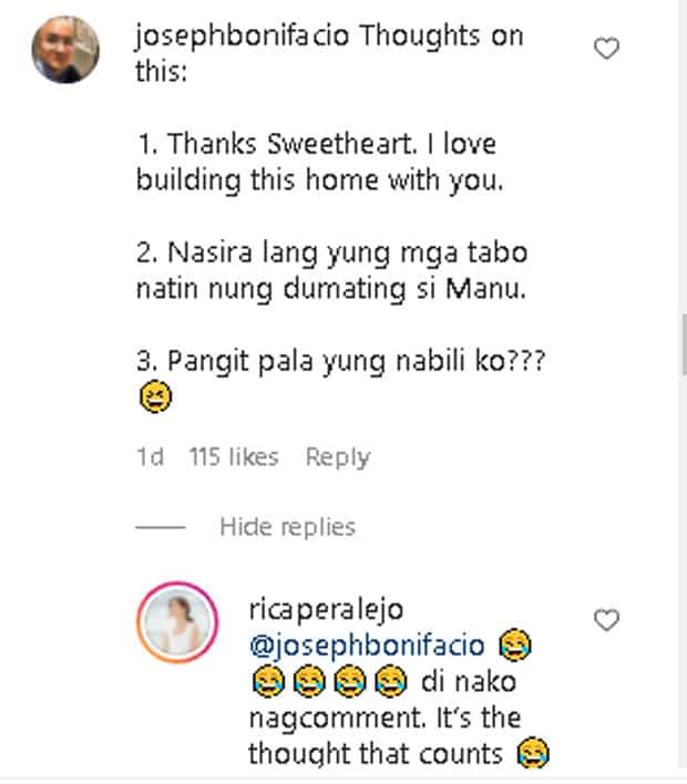Asawa ni Rica Peralejo, nag-react sa post ng aktres tungkol sa tabo: "Pangit nabili ko?"