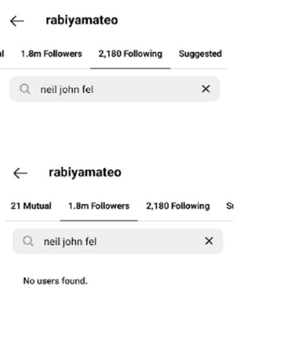 Rabiya Mateo & Neil Salvacion unfollow each other on IG; netizens get worried