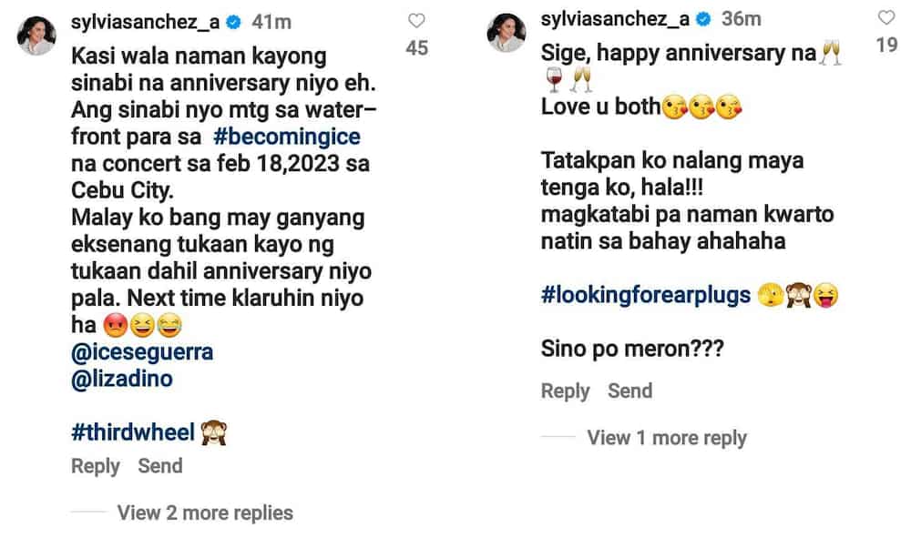 Sylvia Sanchez sa pagiging 3rd wheel sa anniv nina Ice Seguerra, Liza Diño: “Malay ko bang may ganyang eksena” Sylvia Sanchez sa pagiging 3rd wheel sa anniv nina Ice Seguerra, Liza Diño: “Malay ko bang may ganyang eksena”