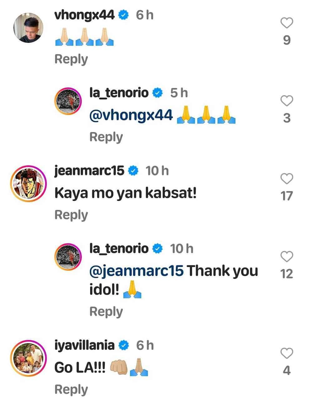 LA Tenorio's "road to recovery" post gains uplifting comments from celebrities LA Tenorio's "road to recovery" post gains uplifting comments from celebrities