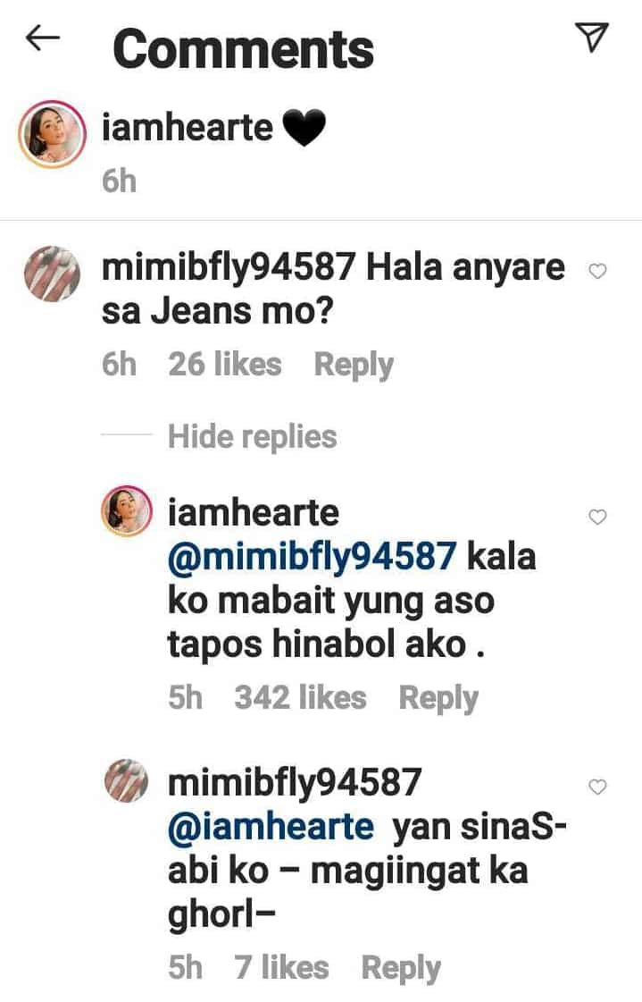 Heart Evangelista hilariously replied to netizen asking “anyare sa jeans mo”