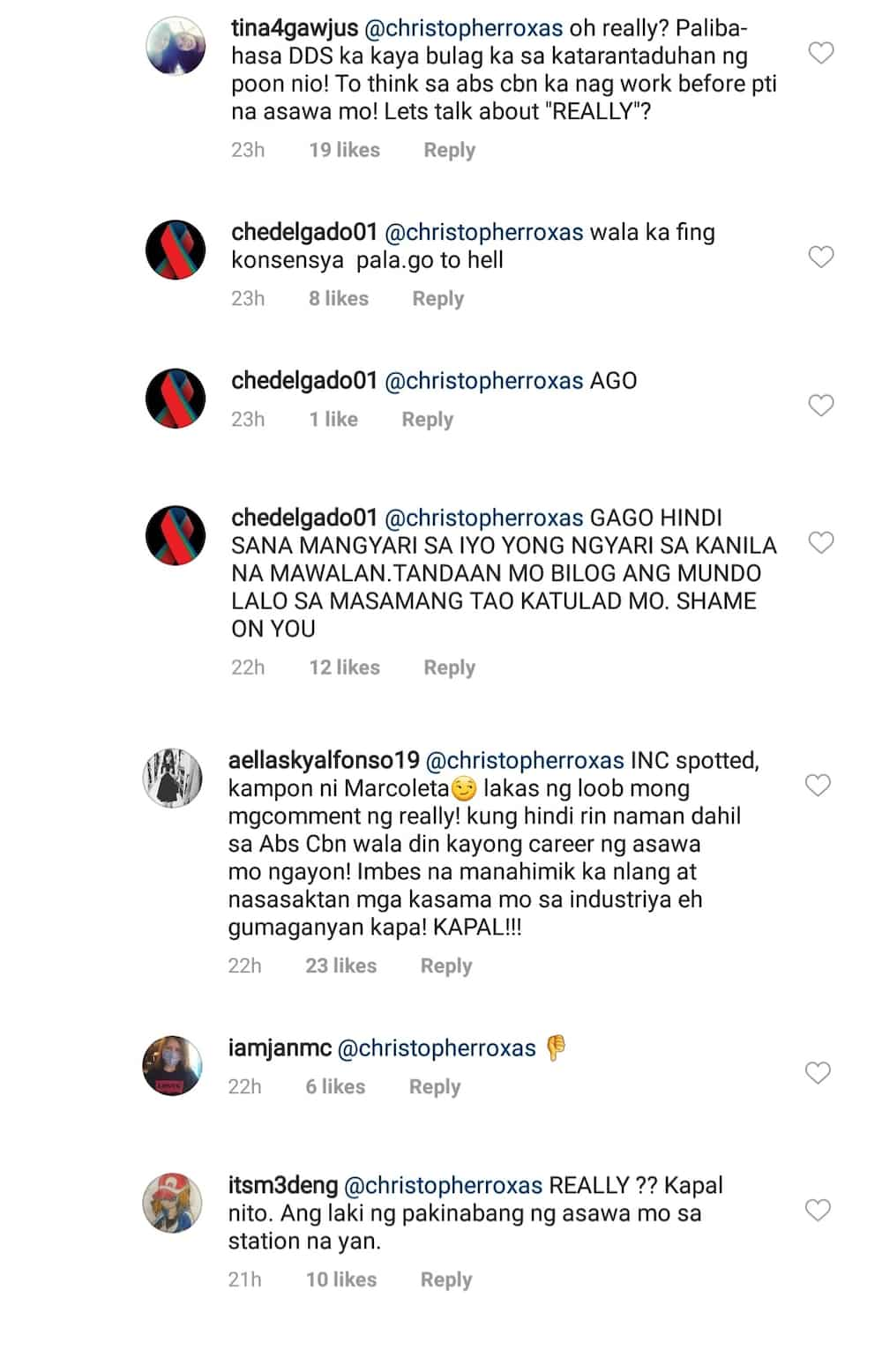 Gladys Reyes, rumesbak sa nag-mura sa kanyang asawa kaugnay ng ABS-CBN crisis