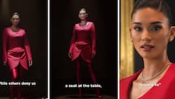 Pia Wurtzbach, in new ad: "While others deny us a seat at the table, we're creating our own space"