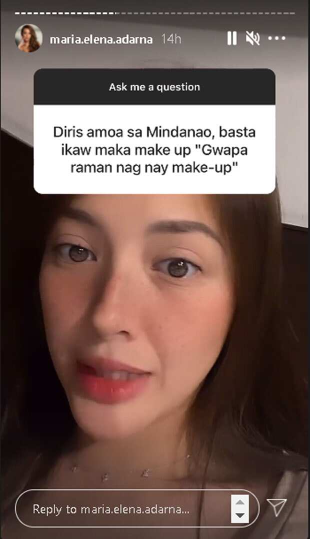 Ellen Adarna, may bwelta sa mga nagsasabing "maganda lang dahil sa make-up"