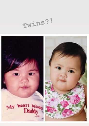 Baby Tali looks like the twin sister of her sibling Paulina Sotto