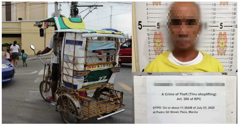 53-anyos na pedicab driver, arestado dahil sa 2 de-latang kanyang ninakaw umano