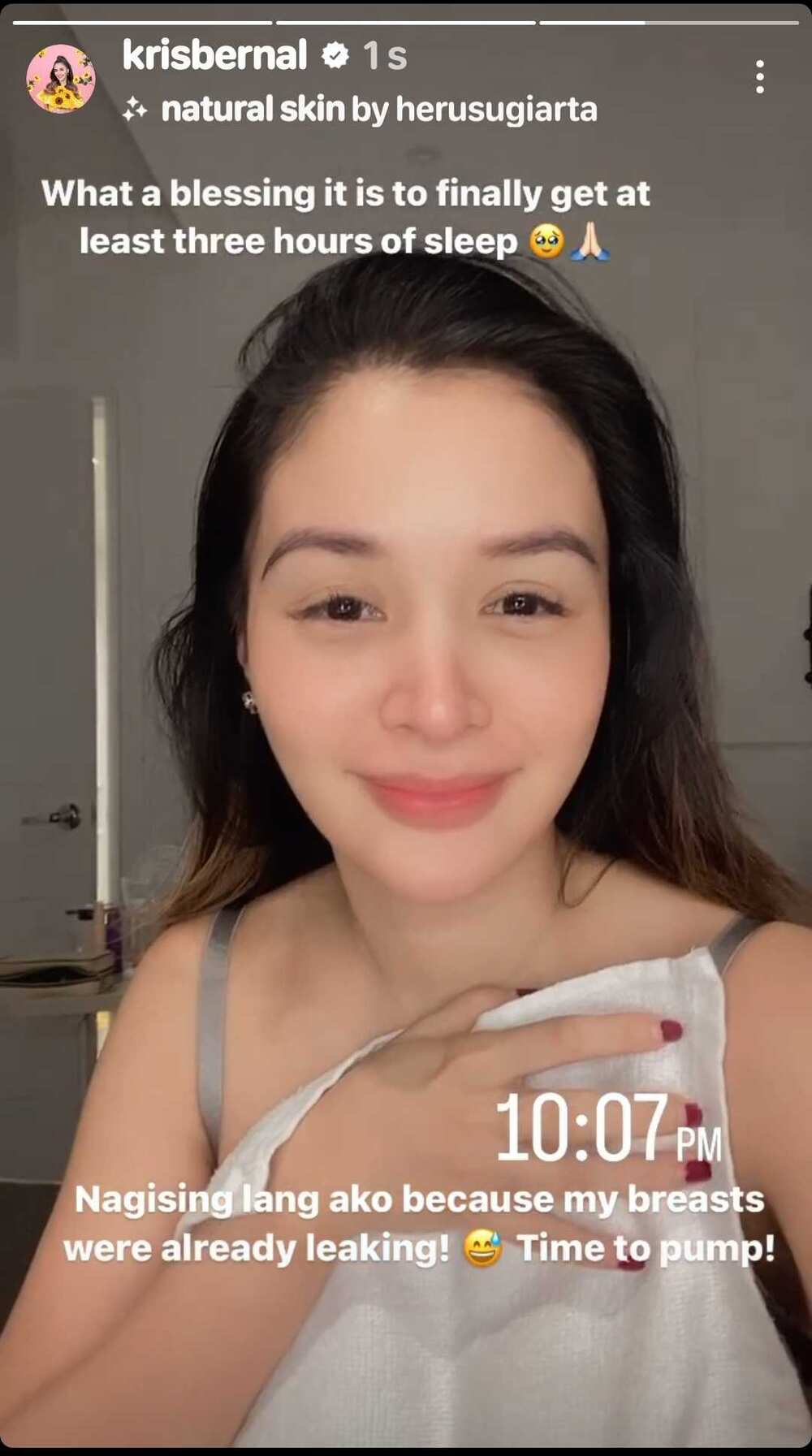 Kris Bernal matapos ang at least 3 hours na tulog: “What at blessing” Kris Bernal matapos ang at least 3 hours na tulog: “What at blessing”