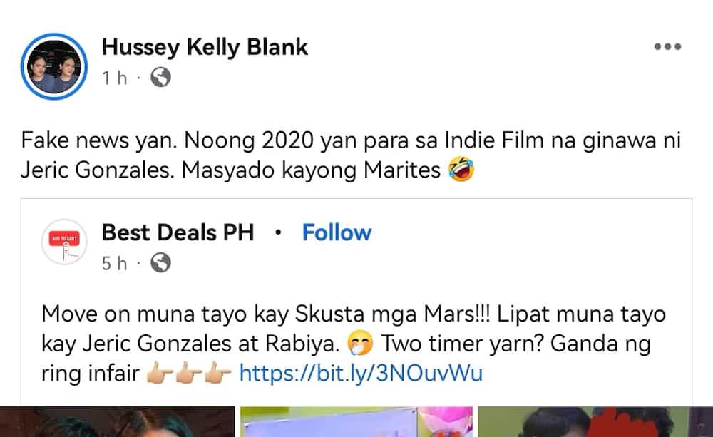 Jeric Gonzales' viral photos with a man turn out to be from his 2020 indie film