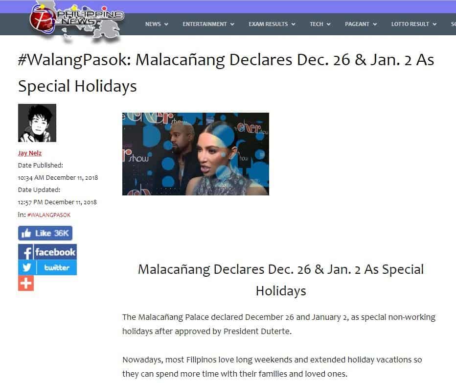 Fact check: Is it holiday on December 26 and January 2?