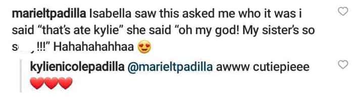 Mariel Padilla, sinabing napa-“oh my God” ang anak na si Isabella sa picture ni Kylie Padilla